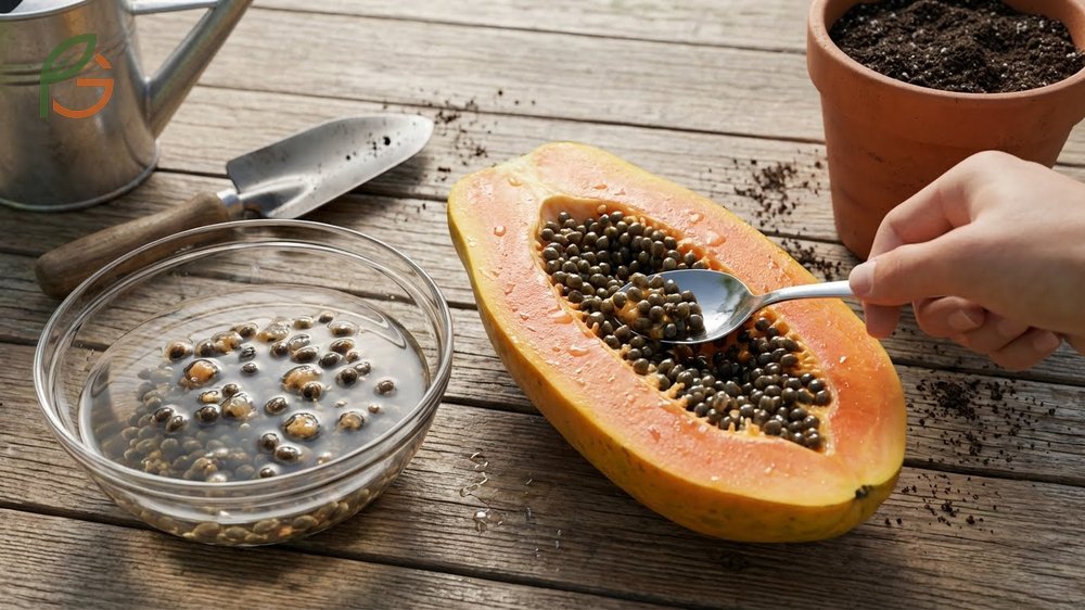 How to plant papaya seeds using fresh seeds from ripe fruits to achieve high germination rates of 60 to 80 percent.