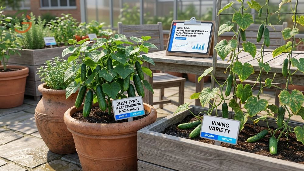 Best cucumber varieties for containers include bush types like Marketmore 76 that resist disease and fit in small pots.