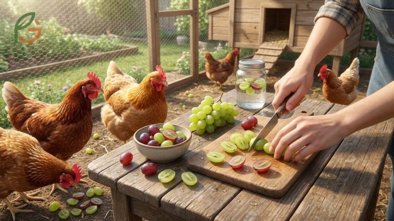 Can chickens eat grapes safely including seeds and skins for hydration and immune support.