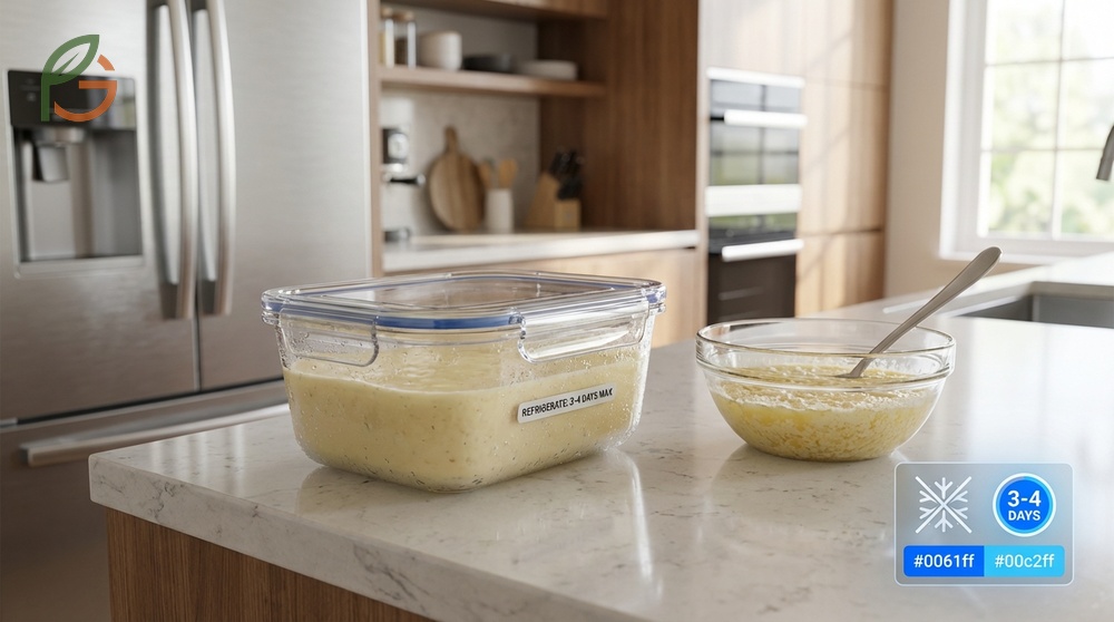 Storage and reheating requires refrigeration in airtight containers for up to 4 days to maintain creamy texture and safety.