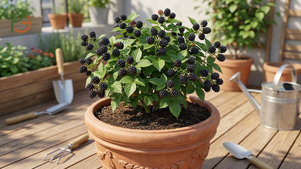 Best blackberry variety for pots features compact thornless cultivars like Baby Cakes and Apache for easy maintenance.