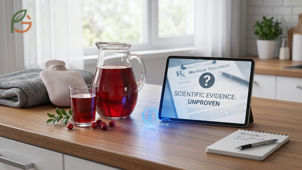 Does cranberry juice help with period cramps study noting lack of impact on prostaglandin production levels.