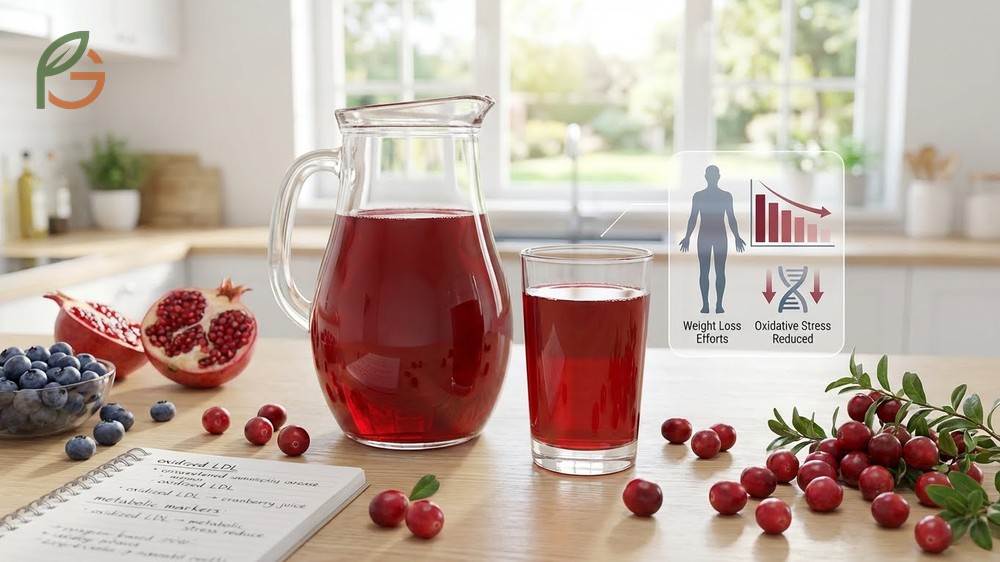Is cranberry juice good for weight loss showing polyphenols limit lipid absorption and decrease liver fat.