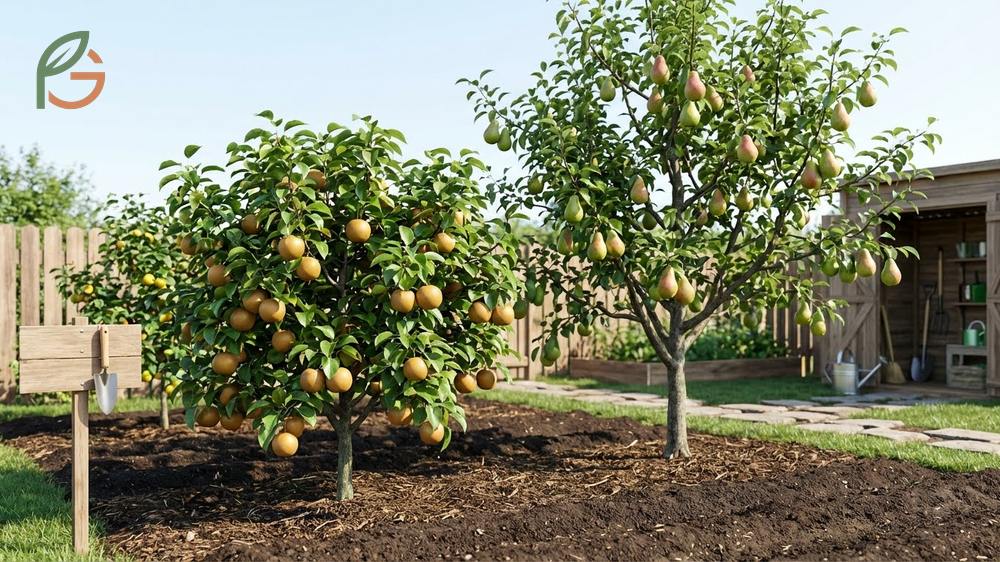 Growing pear varieties in your garden with tips on spacing and fire blight resistance.