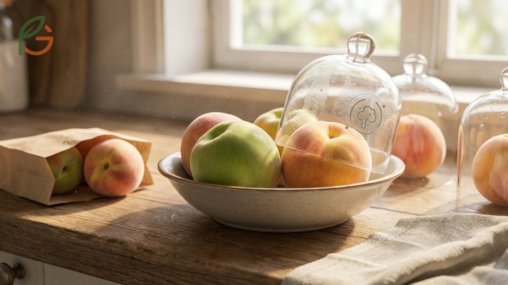 How to ripen peaches effectively by capturing natural ethylene gas to accelerate the sweetening process at home.