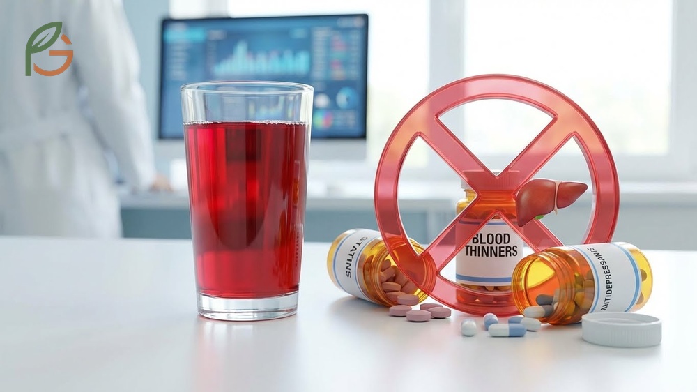 When to avoid drinking pomegranate juice due to medication interactions or kidney health concerns.