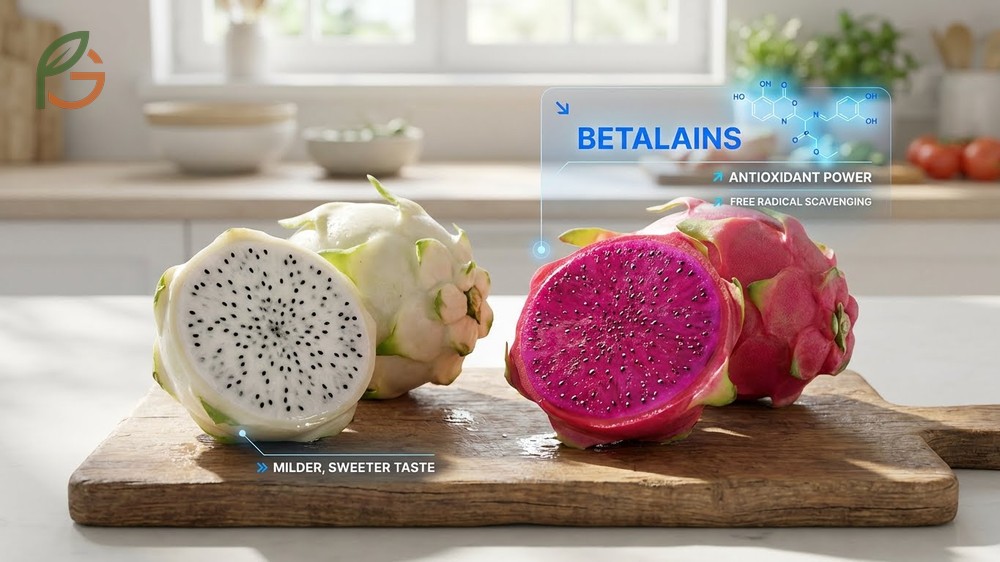 White vs pink dragon fruit comparison reveals pink varieties contain more betalains for superior antioxidant protection.