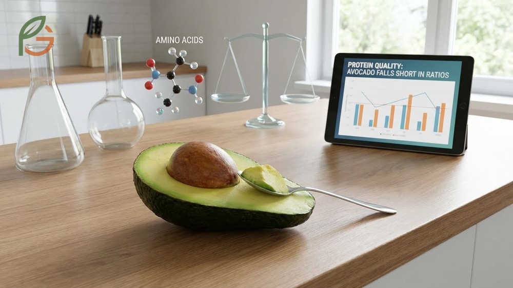 Is avocado a complete protein analysis showing all nine essential amino acids and how they contribute to nutrition.