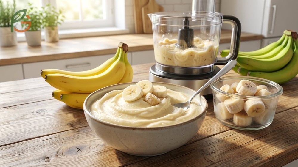 One ingredient ice cream made from bananas is an affordable dessert costing under 2 dollars per batch without additives.