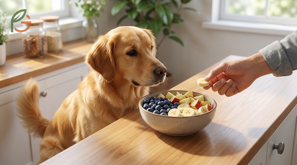 Safe fruits for dogs including blueberries and strawberries as nutritious healthy alternatives to blackberries.