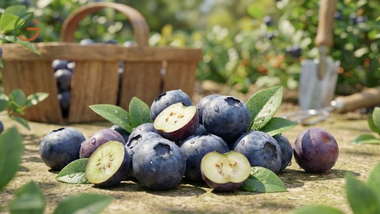What color are blueberries facts covering dark blue skin and light green flesh due to anthocyanin pigments.