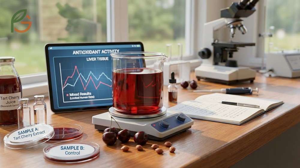 Cherry juice for liver and kidney health precautions noting potential risks for individuals with chronic kidney disease.