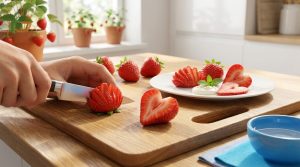 How to Cut a Strawberry: Fans and Hearts | FruitGarden