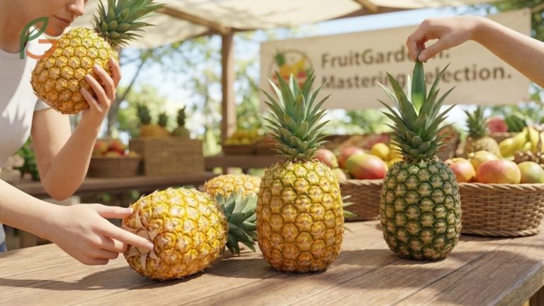 A complete guide on how to pick a good pineapple using smell and touch tests to select the perfect fruit.