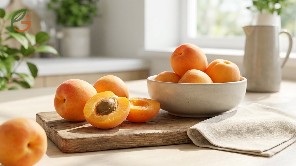 A single fresh apricot contains 17 calories and provides low calorie energy for healthy snacking.