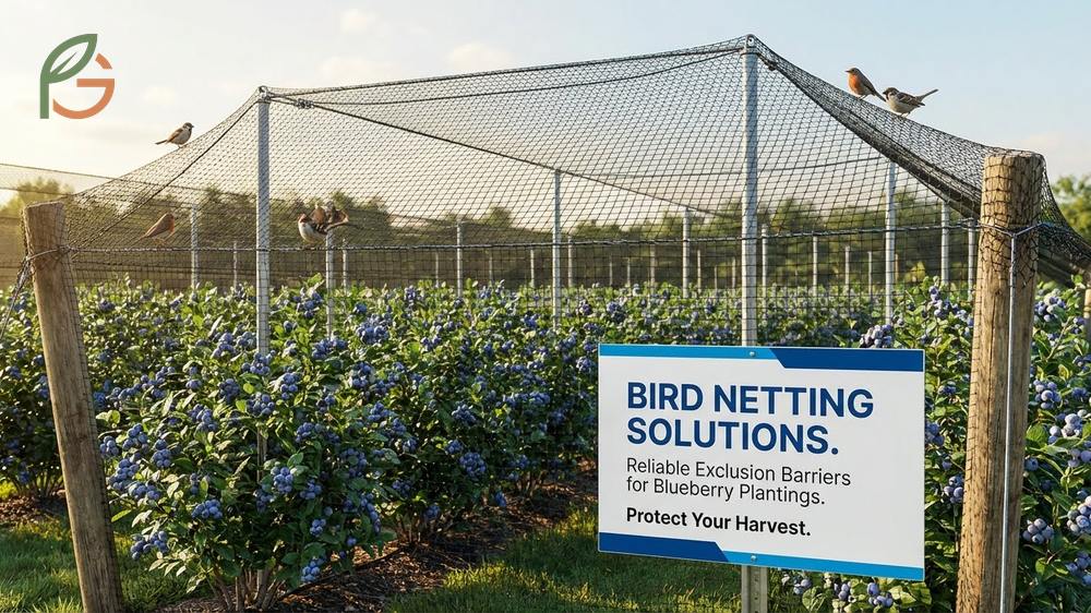 Bird netting for blueberries creates a protective barrier that blocks birds while maintaining essential airflow.
