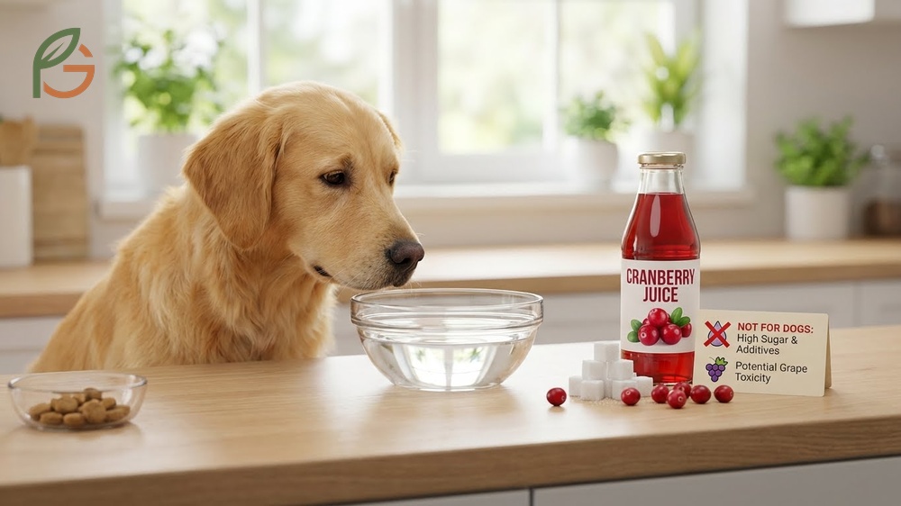 Can dogs drink cranberry juice with 25 grams of sugar causing potential weight gain and diabetes risks.