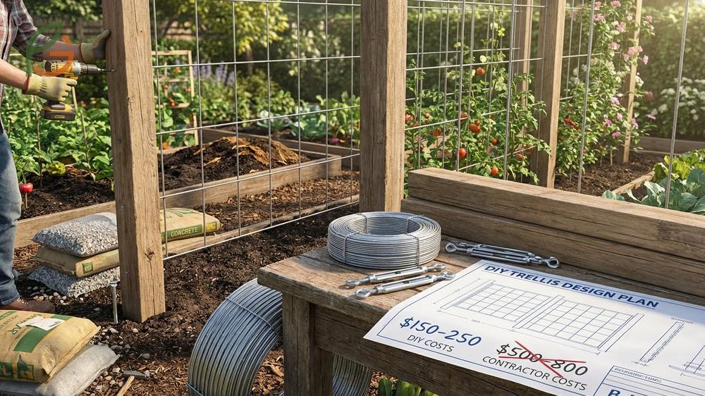 Passion fruit trellis ideas for DIY builders involve setting posts 3 feet deep to prevent structural failure.