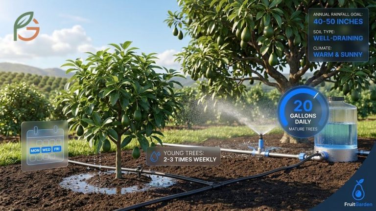 How often to water avocado tree based on maturity with young trees needing 2 to 3 weekly sessions.