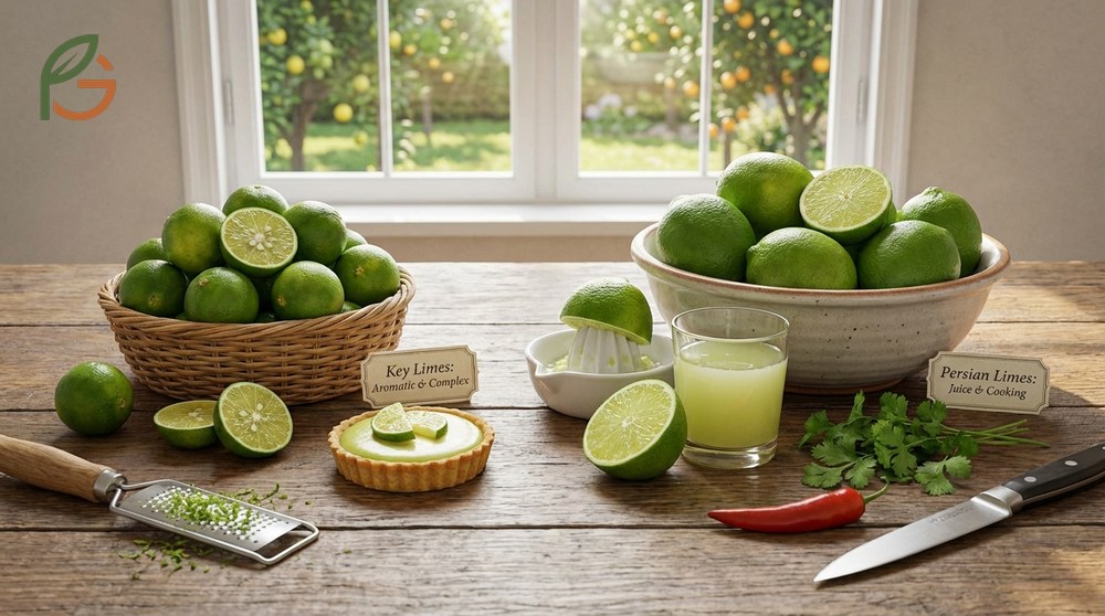 Comparison of which lime is better for baking authentic pies versus juicing for cocktails and savory dishes.