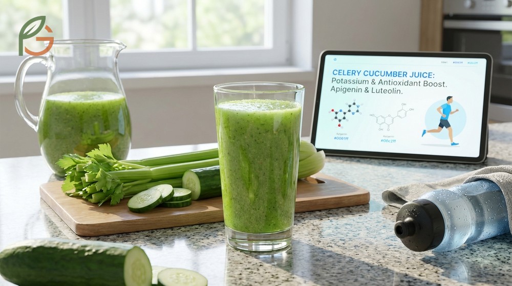 Celery cucumber juice benefits provide essential electrolytes like potassium and sodium to regulate fluid balance naturally.