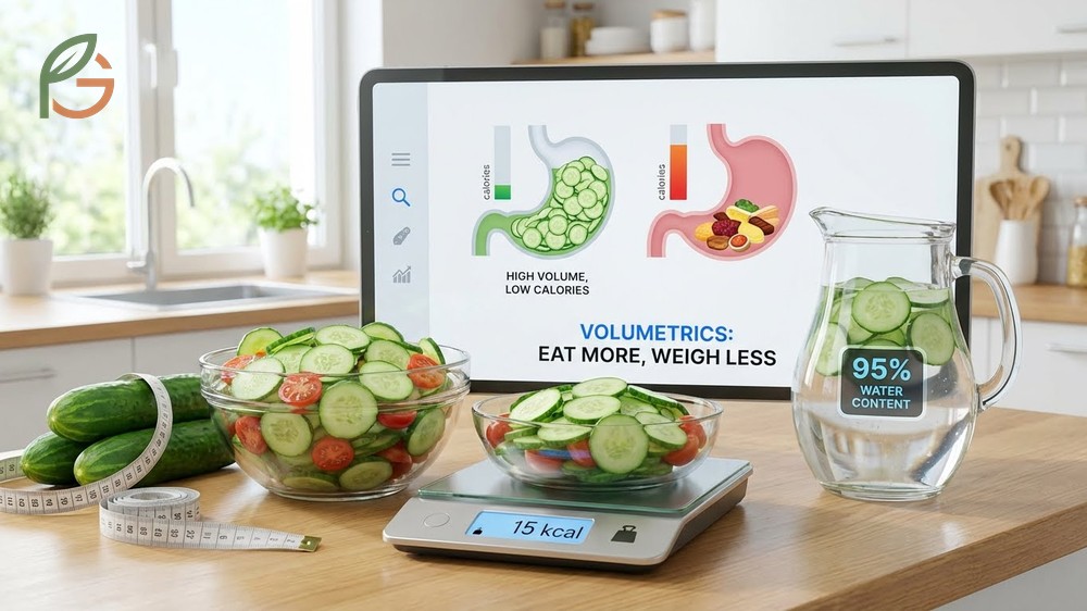 Cucumber for weight loss works effectively due to low calorie density and high water content that increases satiety.