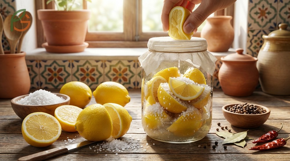 How to make preserved lemons through lacto fermentation using salt to draw out natural juices and create brine.