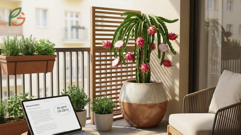 Growing dragon fruit in pots requires maintaining temperatures between 65-85 degrees and using proper support structures.