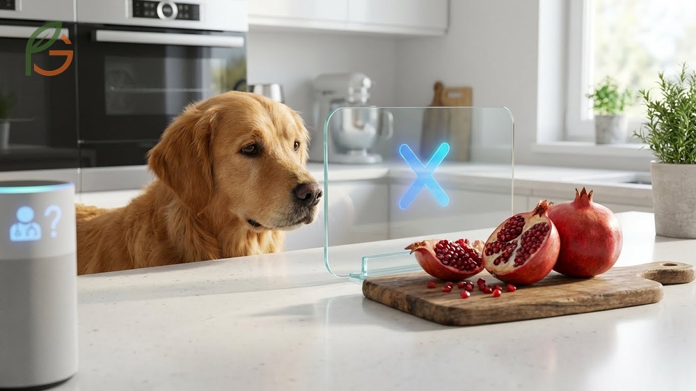 Can dogs eat pomegranate analysis discussing tannin sensitivity and gastrointestinal distress risks.
