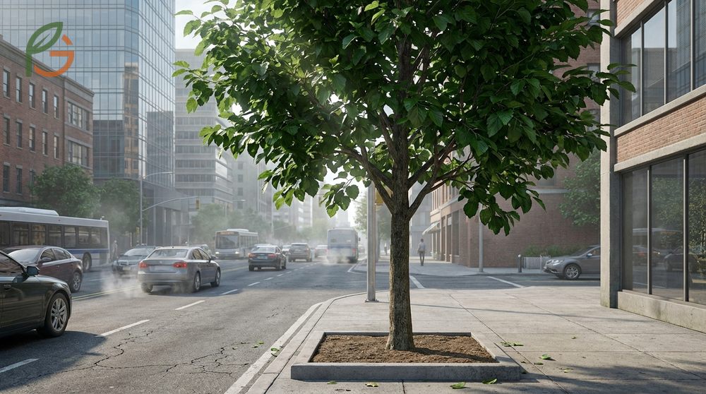 Non fruiting mulberry trees thrive in urban landscapes by resisting pollution and reducing heat island effects.