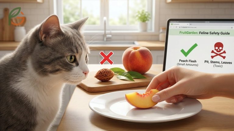 Can cats eat peaches safely with guidance on toxic pits and safe flesh portions for felines.
