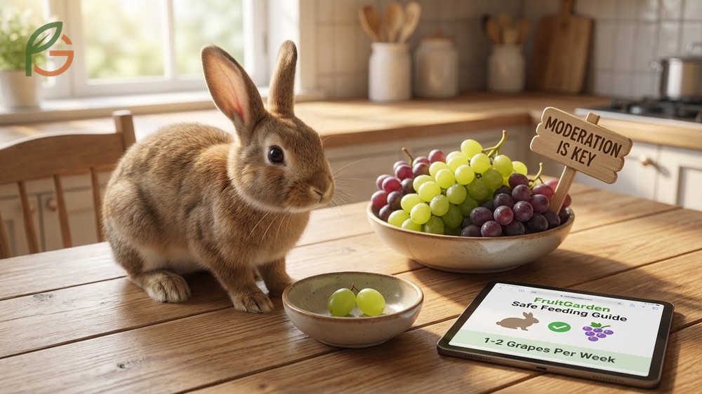 Can rabbits eat grapes guide focusing on moderation and safe feeding practices for small pets.