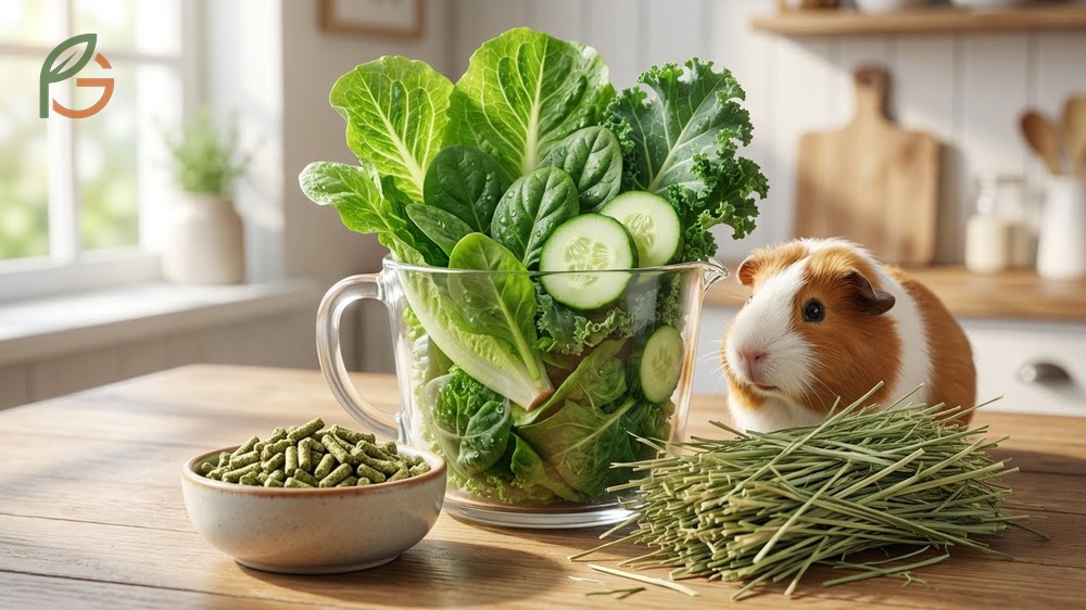 Can guinea pigs eat cucumbers as part of a varied diet that includes leafy greens and vitamin rich peppers.