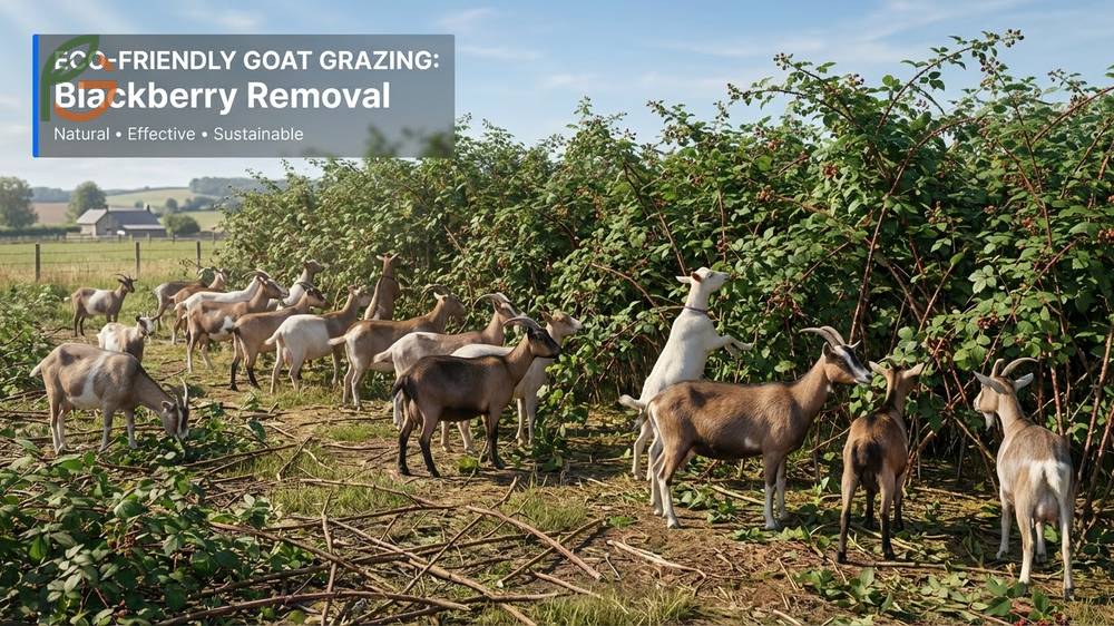 Goat rental for blackberry removal provides an eco friendly solution where herds clear one acre in just a few days.