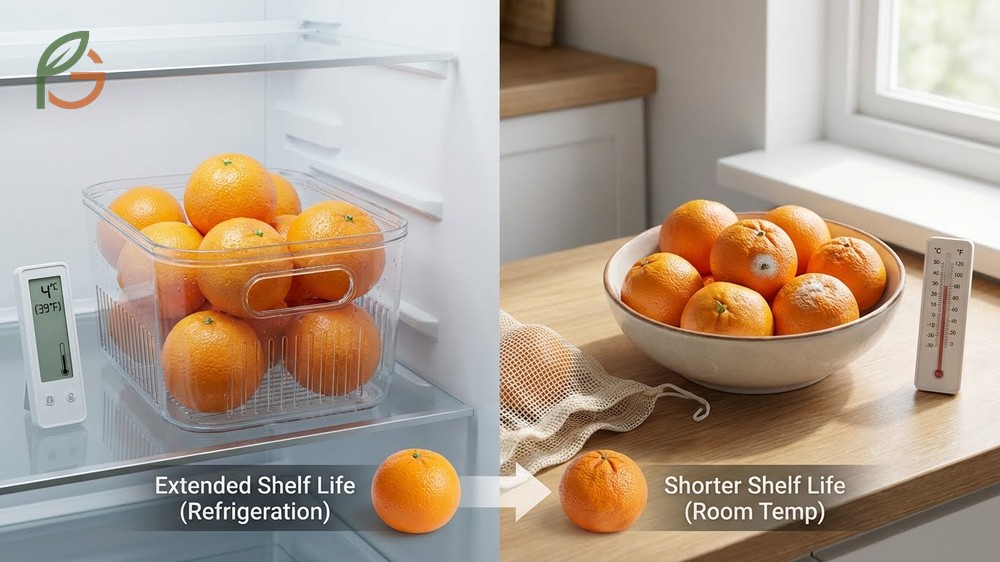 How to store clementines in cool and ventilated environments to prevent moisture buildup and mold.