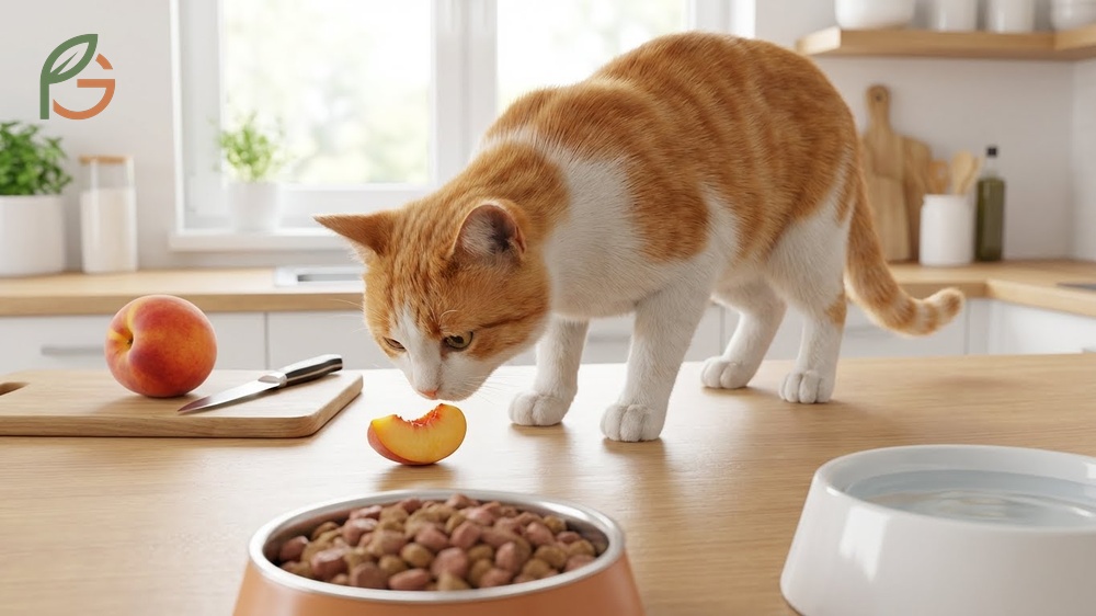 Can cats eat peaches risks involving cyanide in pits versus safe small flesh pieces for snacks.