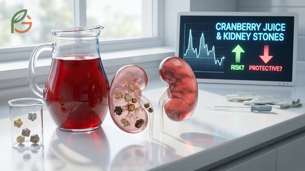 Cranberry juice for kidney stones showing mixed results with increased risk for calcium oxalate stone formers.