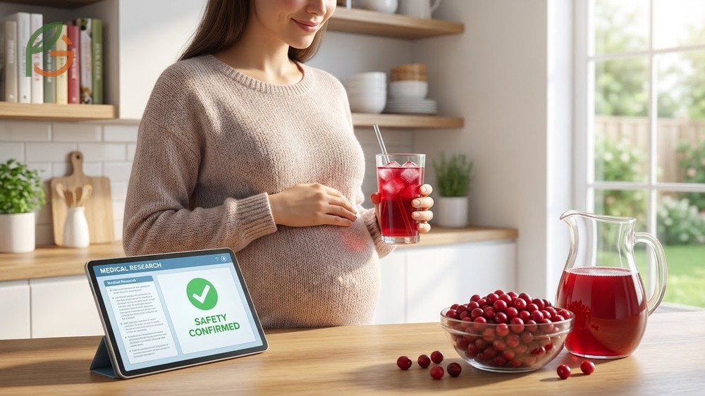 Cranberry juice while pregnant is safe across all trimesters with no increased risk of neonatal complications.