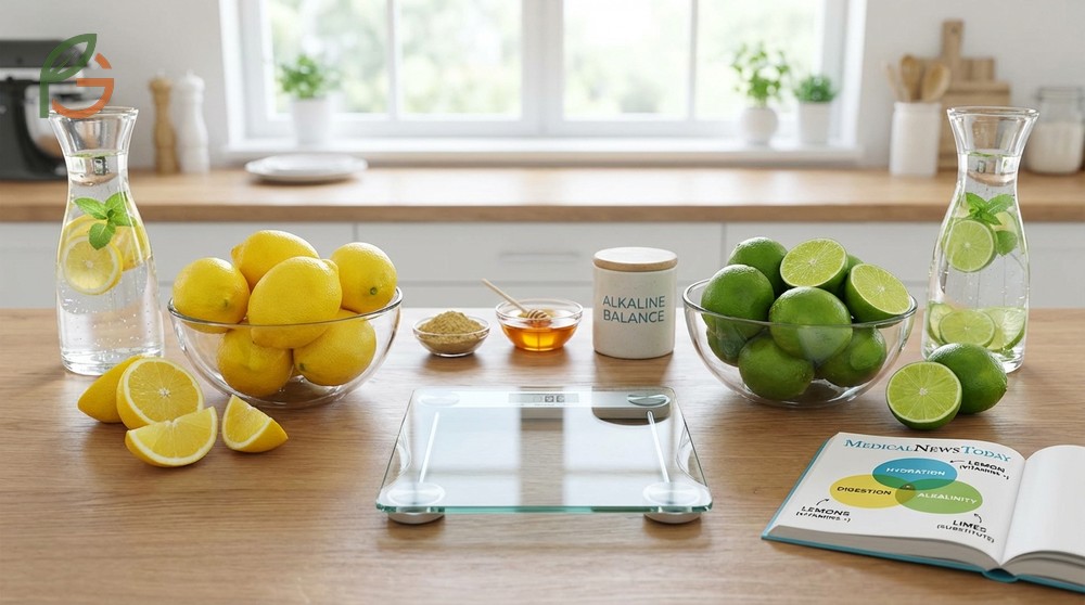 Limes and lemons share benefits like hydration support and digestive enzyme stimulation despite profile differences.