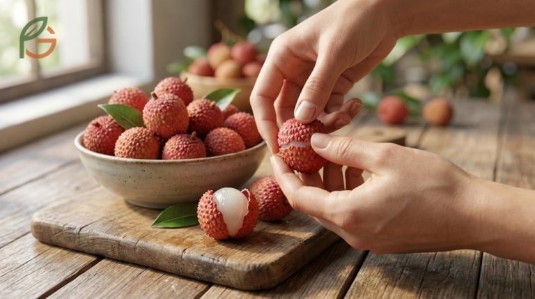How to peel lychee quickly using three proven techniques like the thumbnail pierce and squeeze methods without tools.