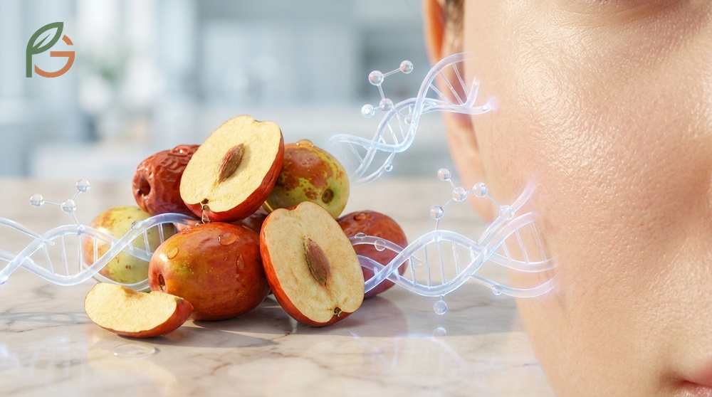 Jujube benefits for skin rely on high vitamin C levels to boost collagen synthesis and protect against environmental damage for a youthful and radiant complexion.