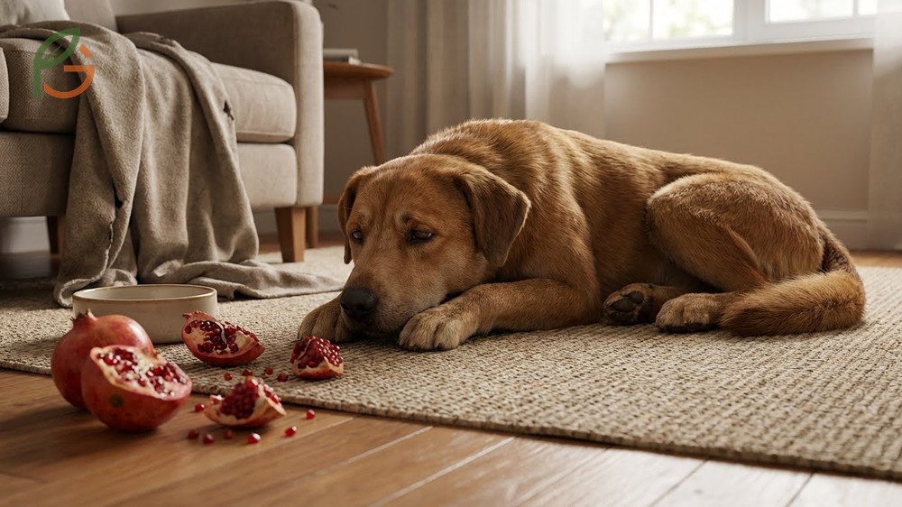 Digestive upset dogs pomegranate symptoms including vomiting and diarrhea to watch for.