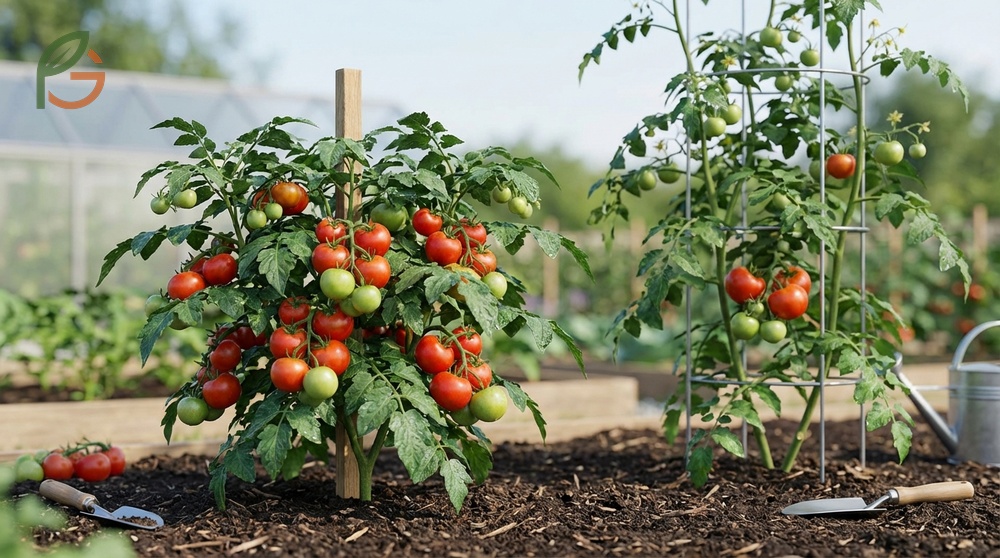 Tomato growth habits determine whether plants concentrate energy into a compact frame or prioritize continuous vegetative growth.