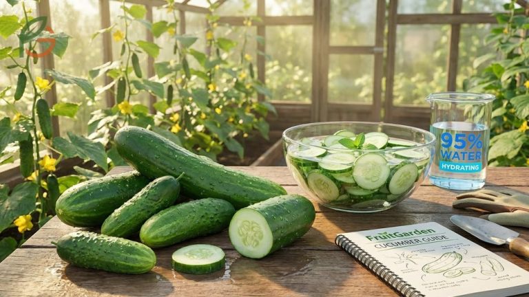Fresh cucumbers displayed with sliced sections to show the hydrating interior of this water rich fruit used as a vegetable.