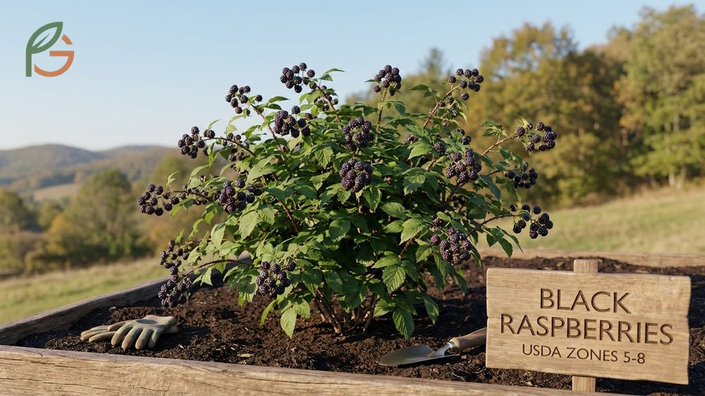 How to grow black raspberries using proper site selection with 6 to 8 hours of daily sunlight for best yields.