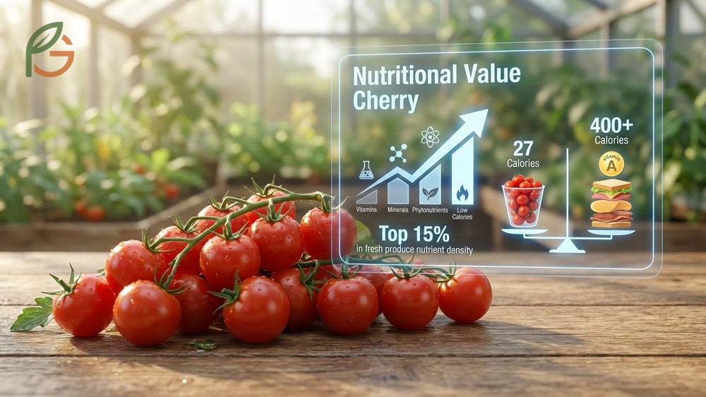 Nutritional value of cherry tomatoes offers excellent vitamin density for very few calories.