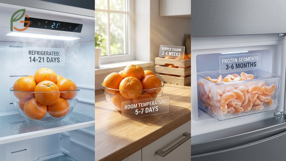 Shelf life of clementines ranges from one week on the counter to three weeks when refrigerated.