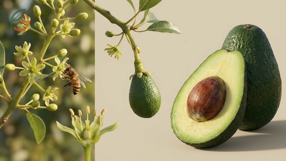 Why is avocado a fruit explained by the reproductive process of developing from a pollinated flower ovary.