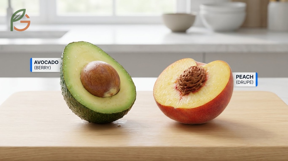 Is an avocado a berry or drupe analysis distinguishing the fleshy endocarp from hard stone pits.