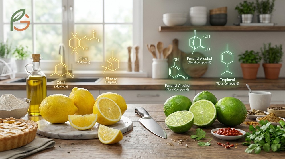 Lemon juice enhances delicate flavors in baking while lime juice cuts through rich and spicy dishes.